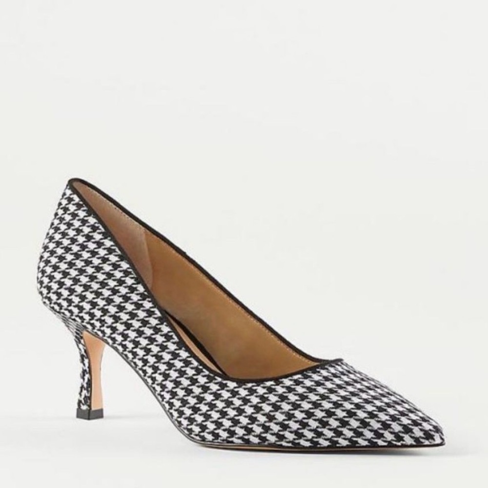 Ann Taylor Houndstooth Pointed Toe Heels SZ 8.5M